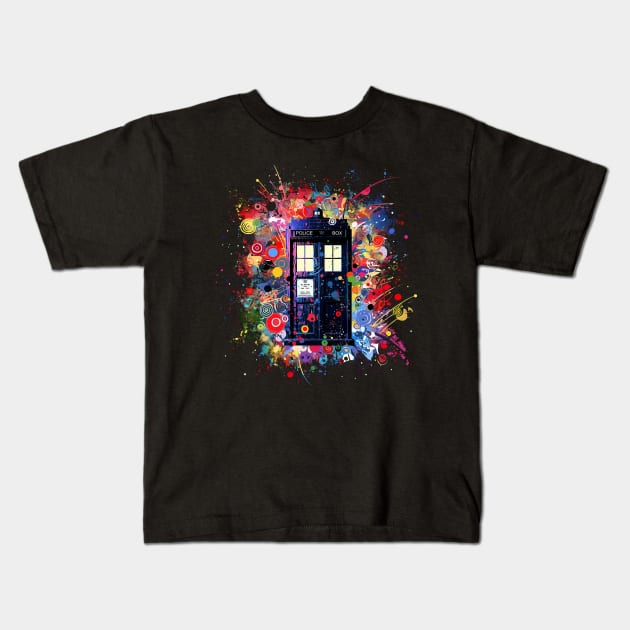 dr who Kids T-Shirt by a cat cooking